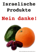 Plakat Israelische Produkte - Nein danke!